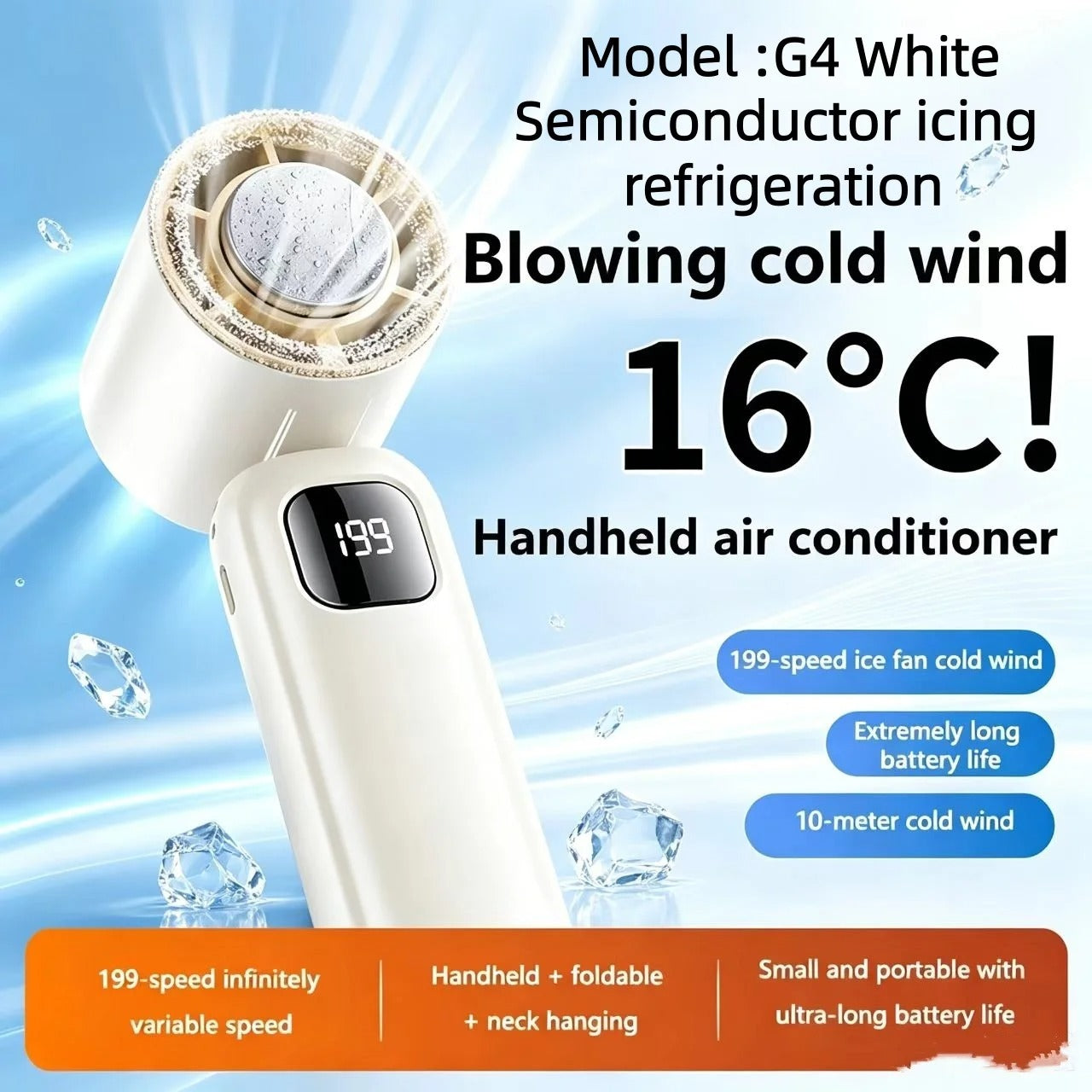 CoolBreeze Rechargeable Neck Fan