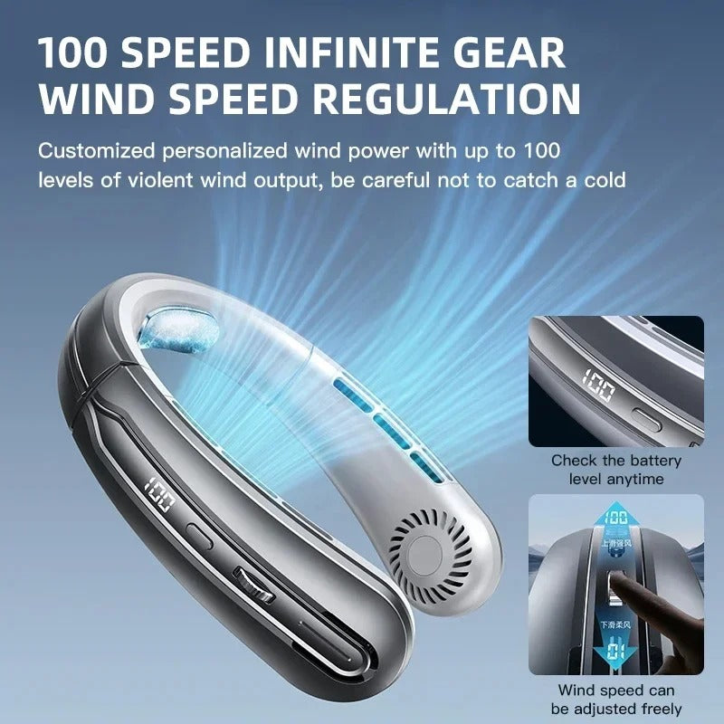 CoolBreeze Rechargeable Neck Fan